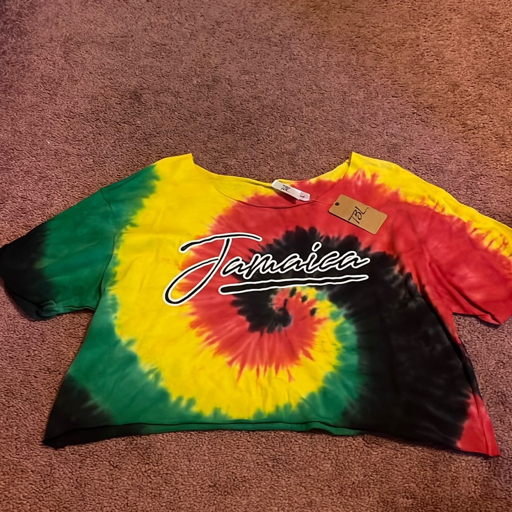 Jamaica cropped T shirt, Brand new with tags, Size L